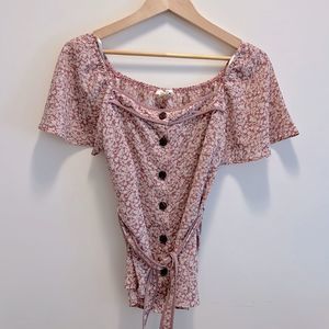 Monteau Pink Floral Top
